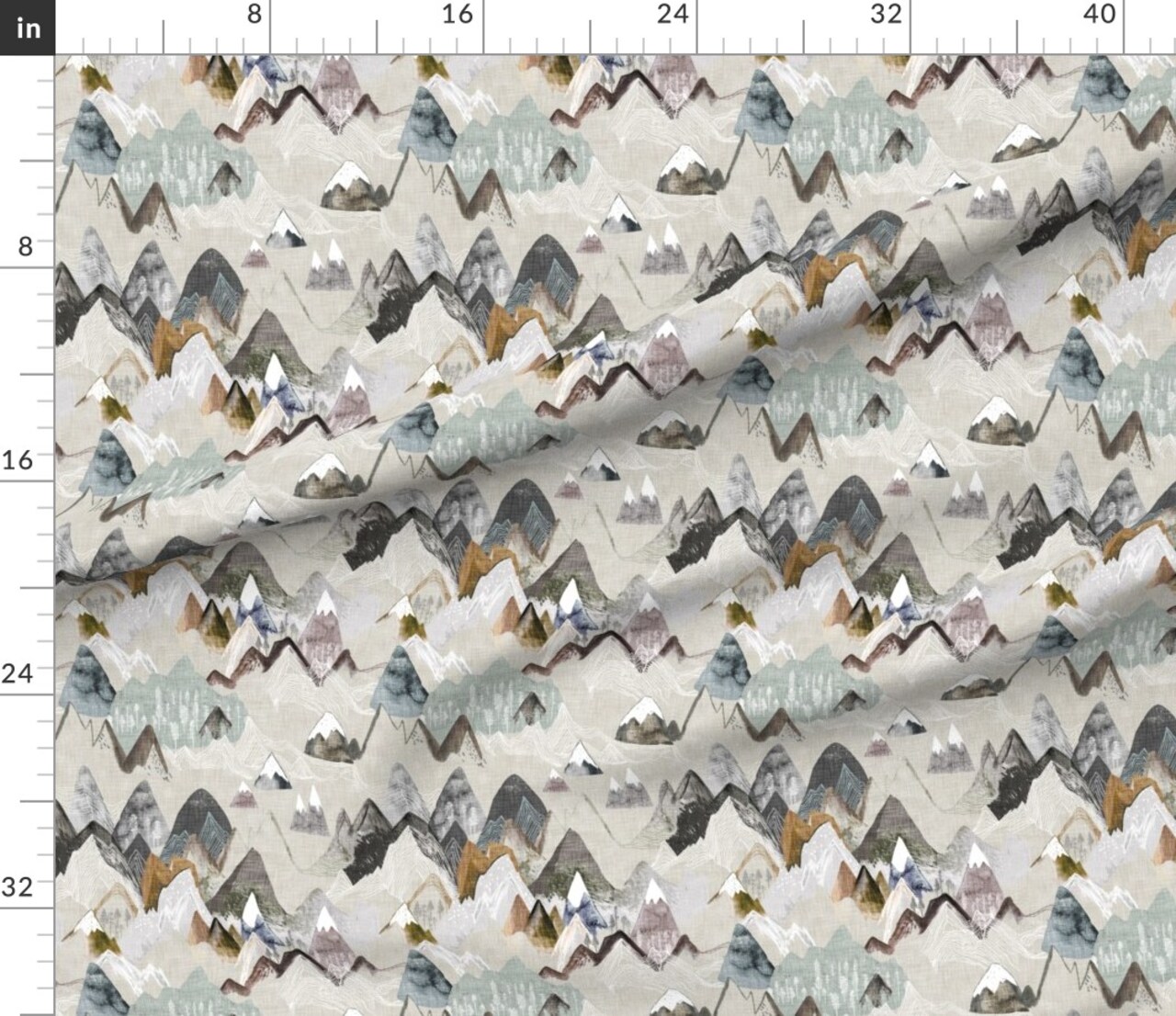 Call Mountains Mountain Earthy Neutral Brown Tan Adventure Hiking Woodland Nature Gender Time Boy Room Outdoor Custom Printed Fabric by Spoonflower Various Fabrics by the Yard or Fat Quarter